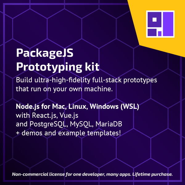 PackageJS Prototyping kit